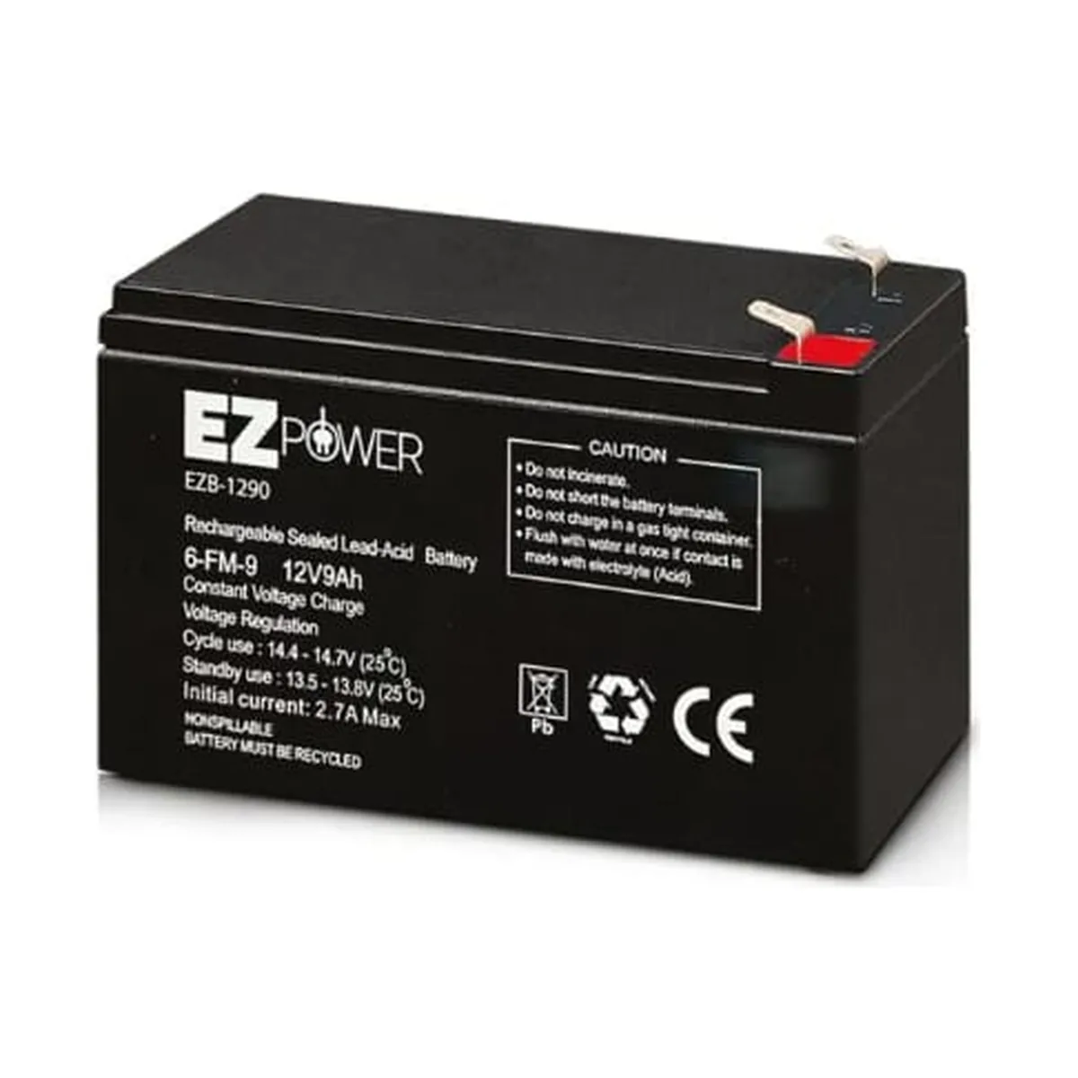 Batería sellada EZ Power EZB-1290 de 12 V 9 Ah