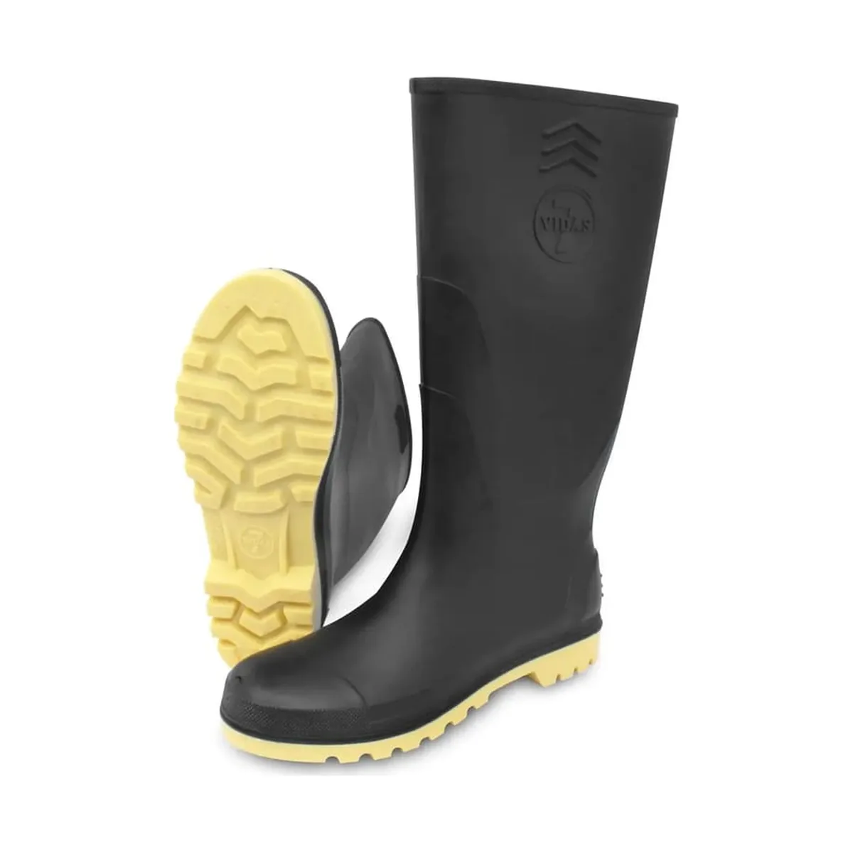 Botas de caucho negras de caña alta
