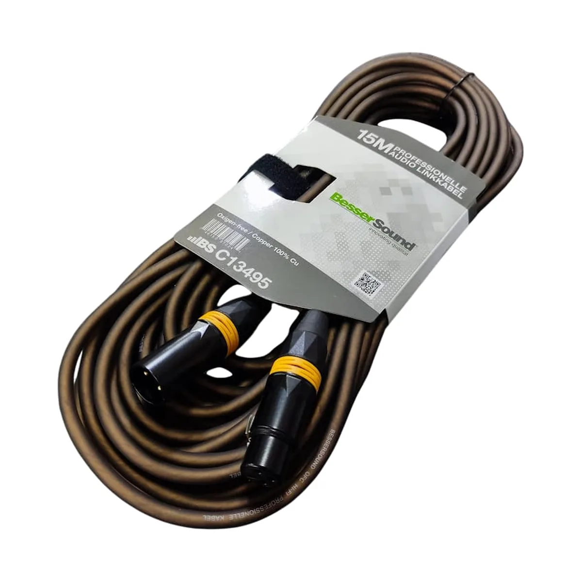 Cable XLR macho a XLR hembra Besser Sound de 15 m