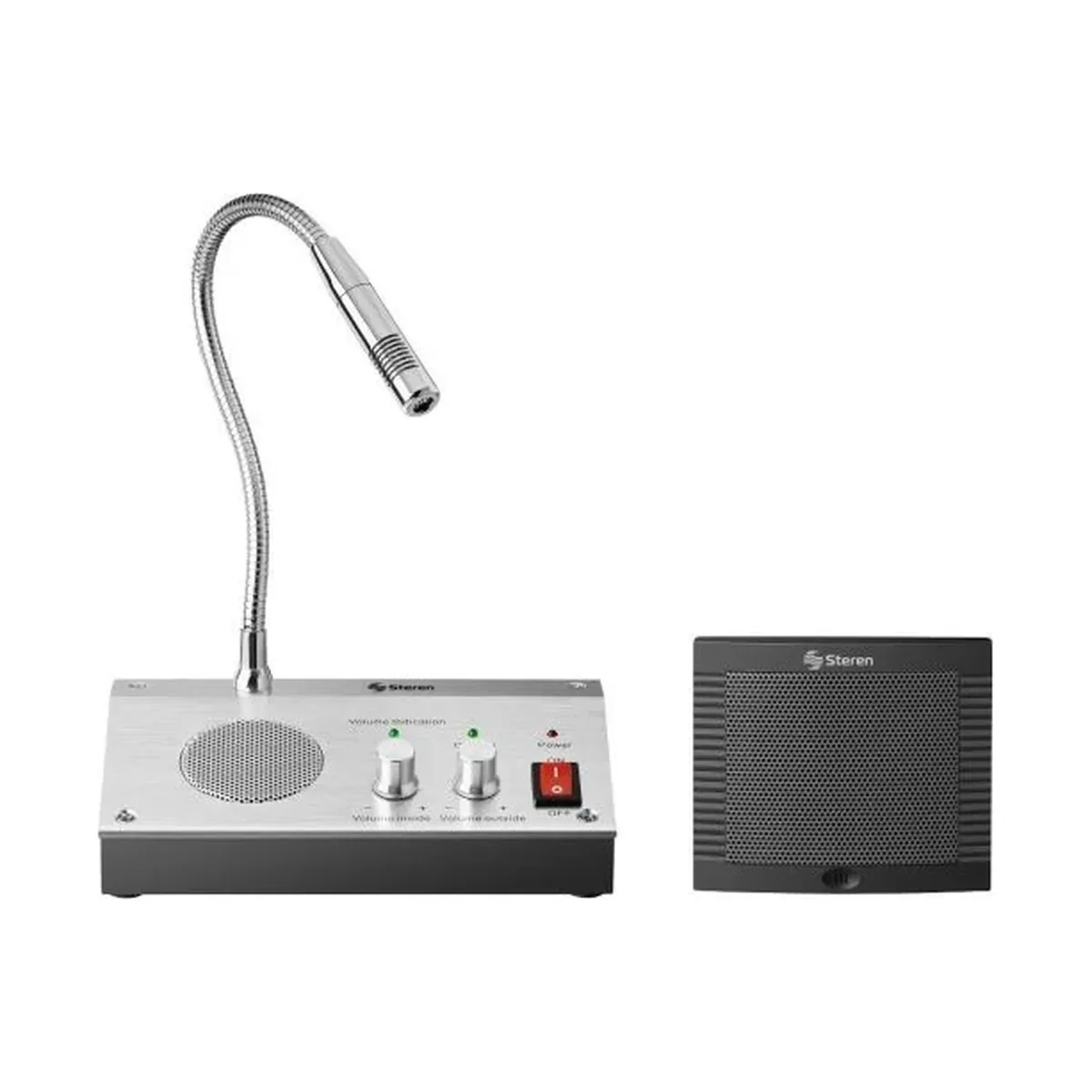 Intercomunicador de ventanilla Steren con micrófono flexible