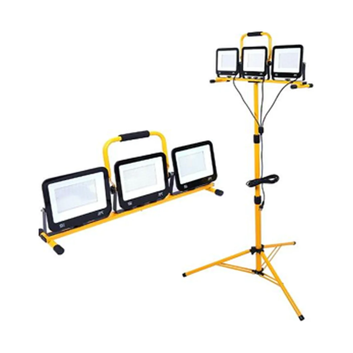 Luz de trabajo LED de 3 reflectores con trípode