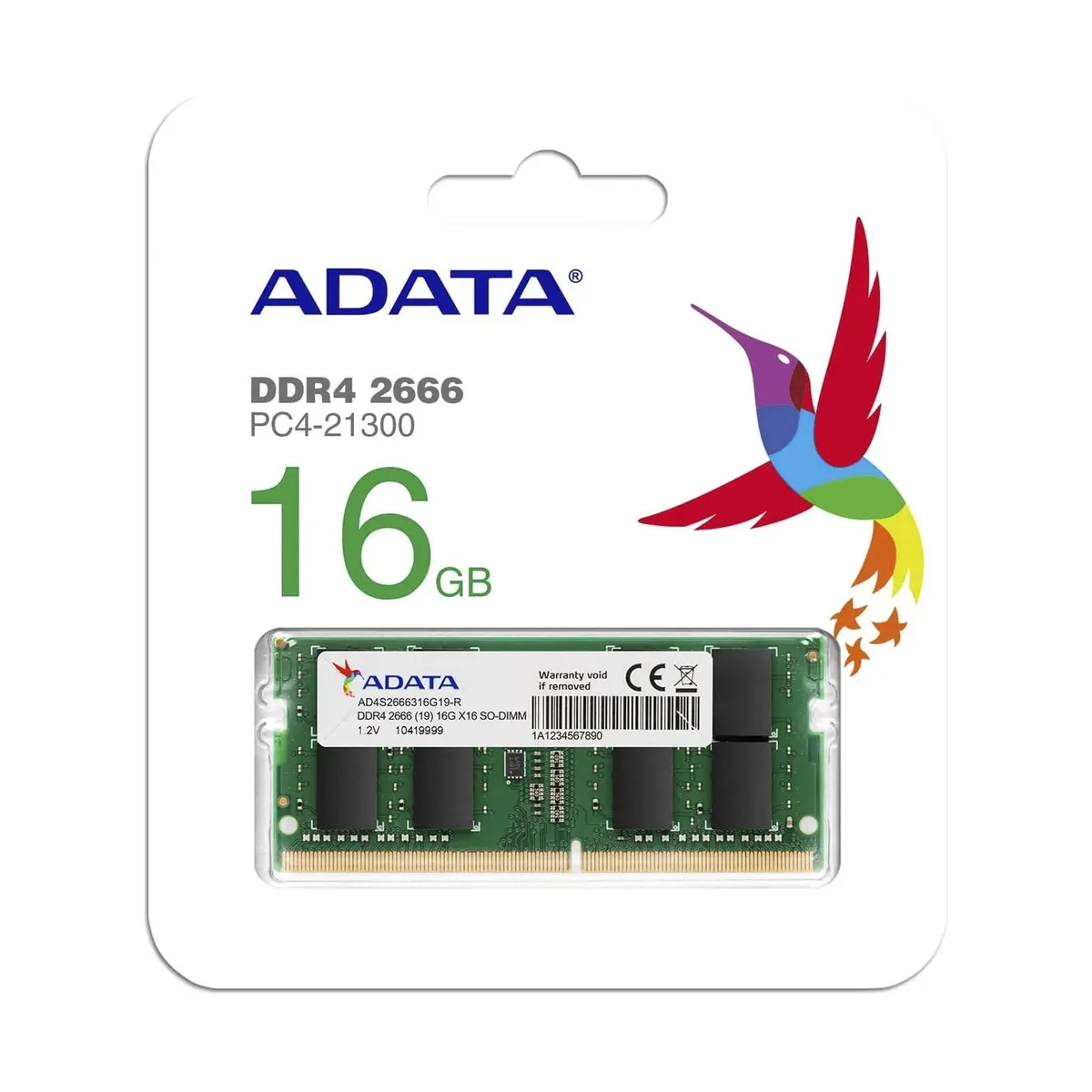 Memoria RAM ADATA SO-DIMM DDR4 de 16 GB a 2.666 MHz