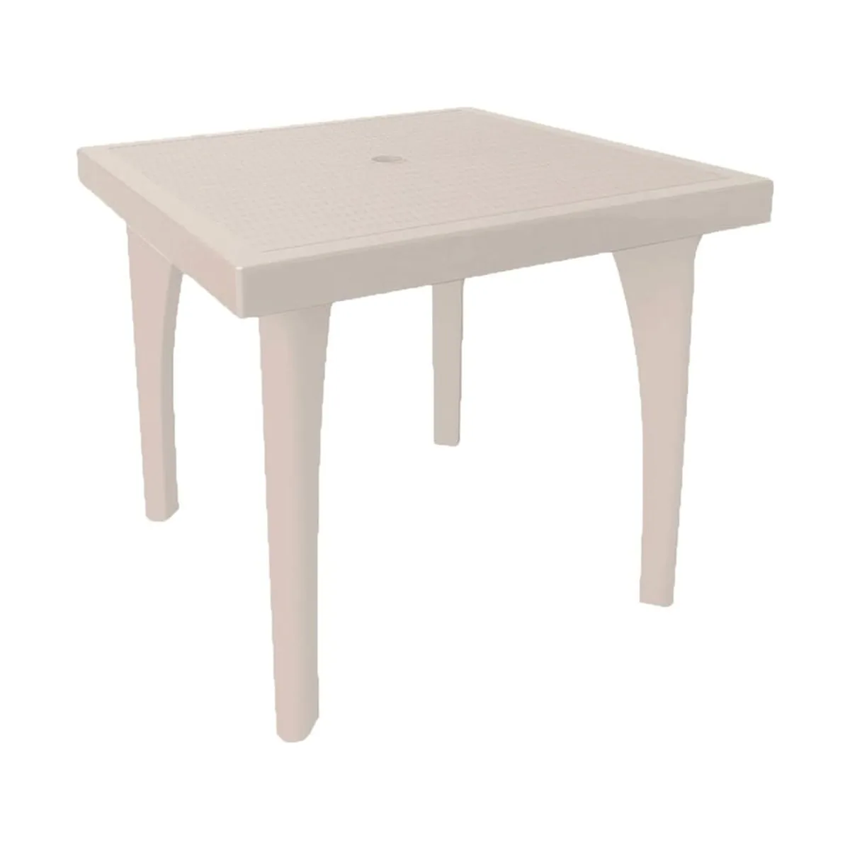 Mesa plástica cuadrada Pycca Glamour de 80 × 80 cm