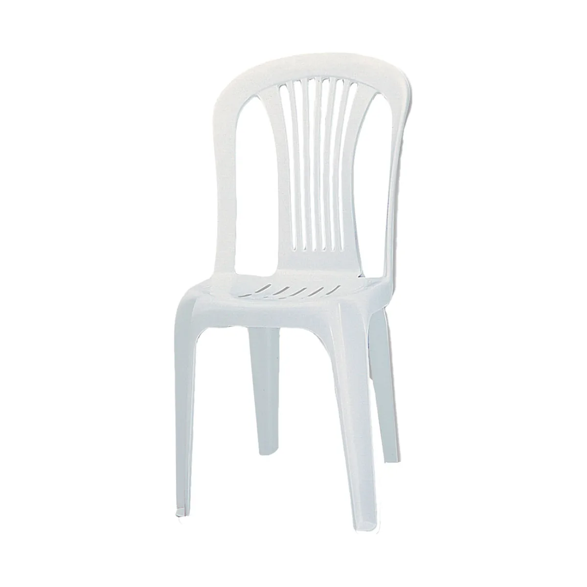 Silla plástica blanca apilable Pycca sin brazos