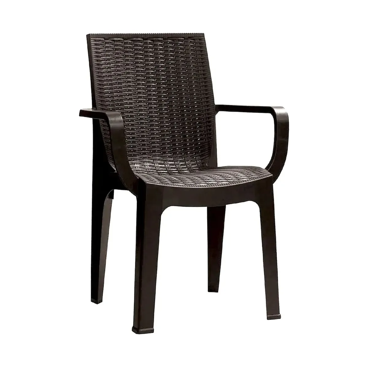 Silla plástica Pica Corsa tipo ratán con brazos