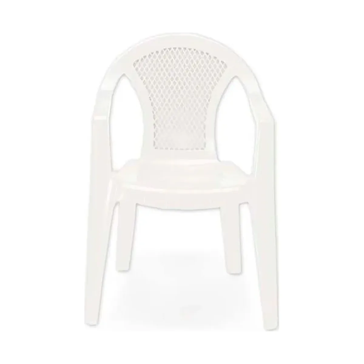 Silla plástica Pica Marsella con brazos, blanca