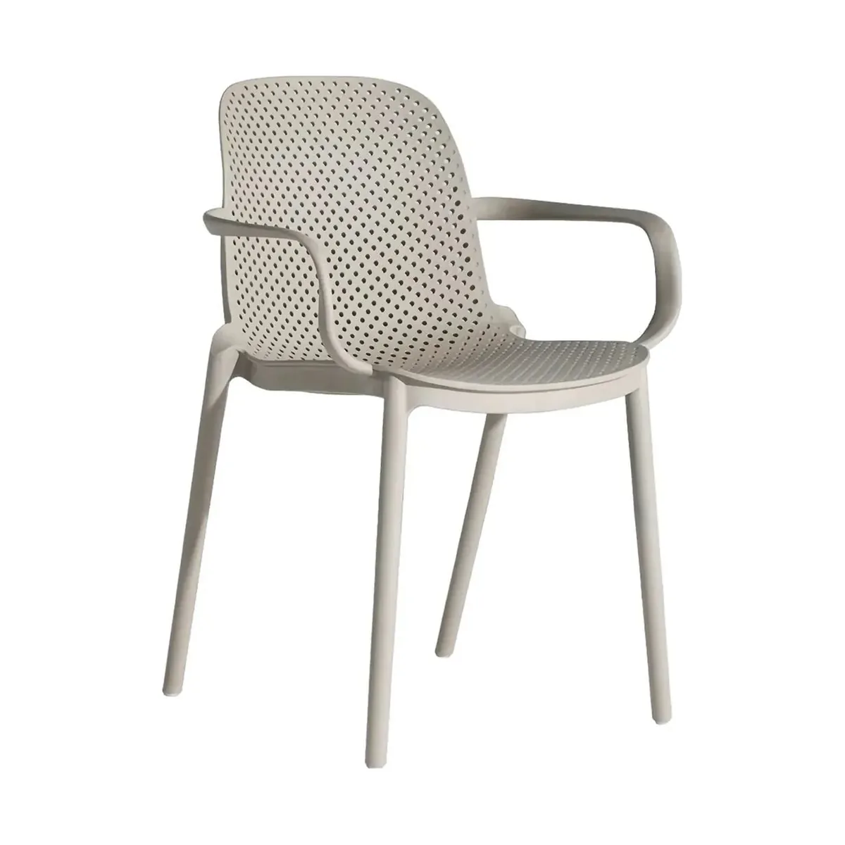 Silla plástica Pycca con brazos, apilable